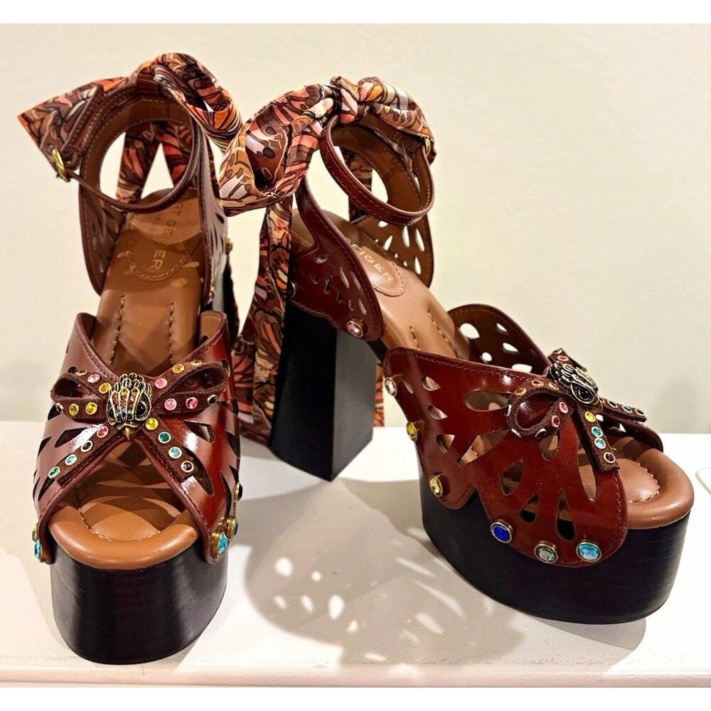 KURT GEIGER LONDON Women’s Butterfly Platform Heel Sandals. Size 8 (EU 38.5)